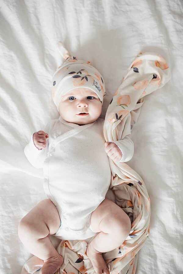 Copper Pearl Large Premium Knit Baby Swaddle Receiving Blanket"Caroline" - Image 3